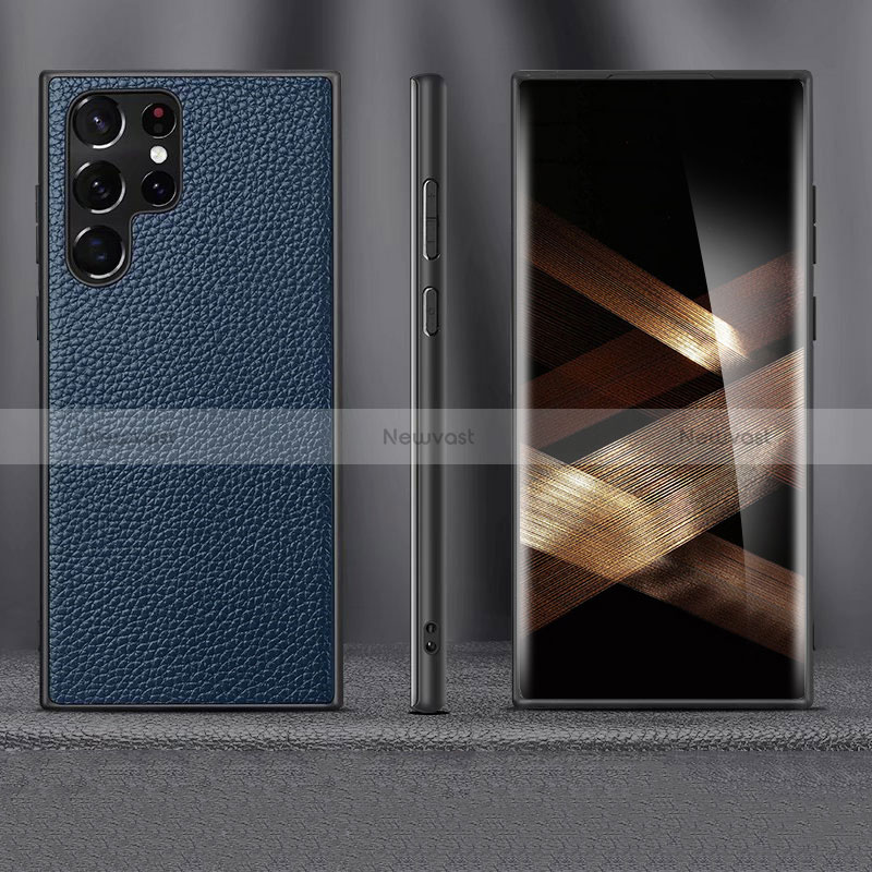 Soft Luxury Leather Snap On Case Cover for Samsung Galaxy S24 Ultra 5G