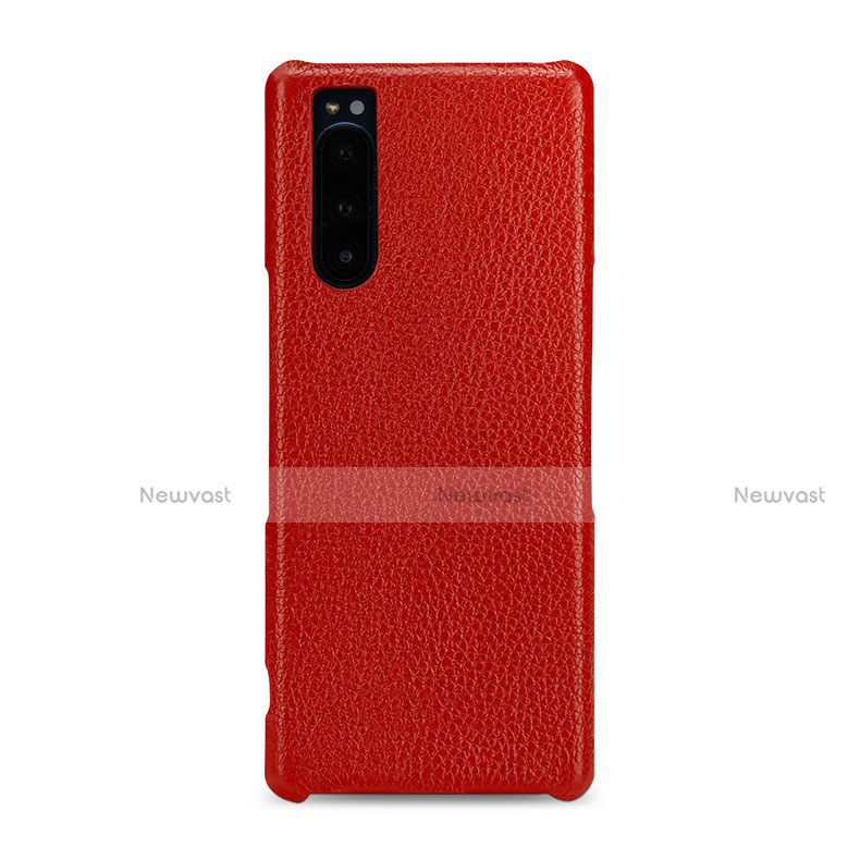 Soft Luxury Leather Snap On Case Cover for Sony Xperia 5