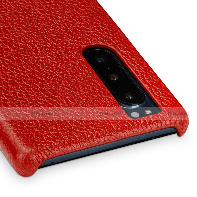 Soft Luxury Leather Snap On Case Cover for Sony Xperia 5