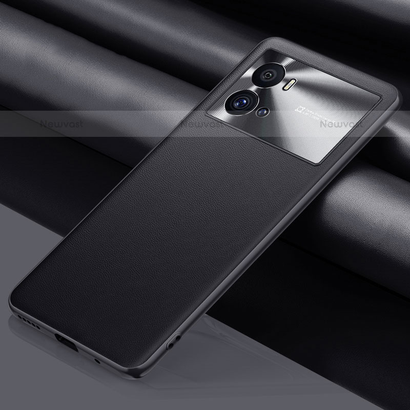 Soft Luxury Leather Snap On Case Cover for Vivo iQOO 9 Pro 5G Black