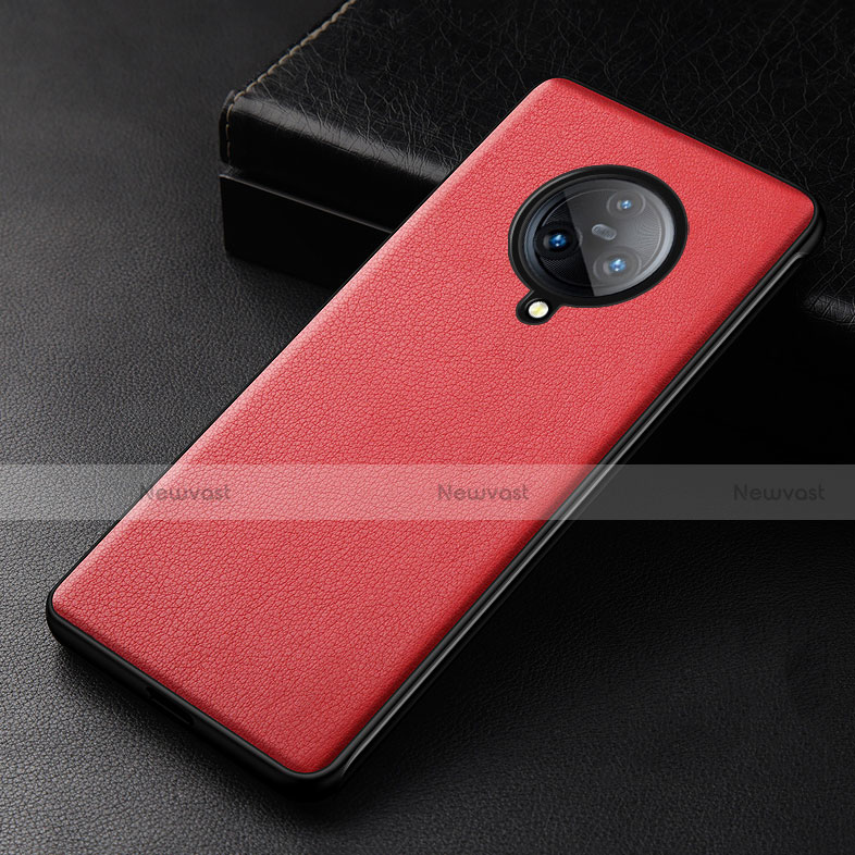 Soft Luxury Leather Snap On Case Cover for Vivo Nex 3 Red