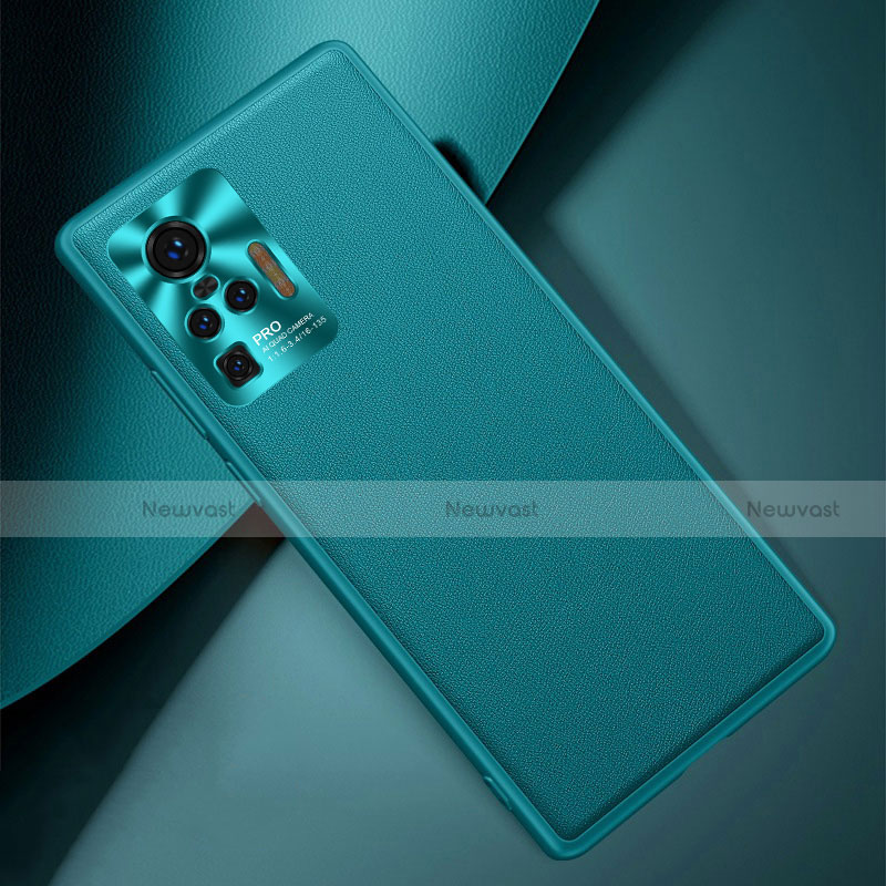 Soft Luxury Leather Snap On Case Cover for Vivo X51 5G Green