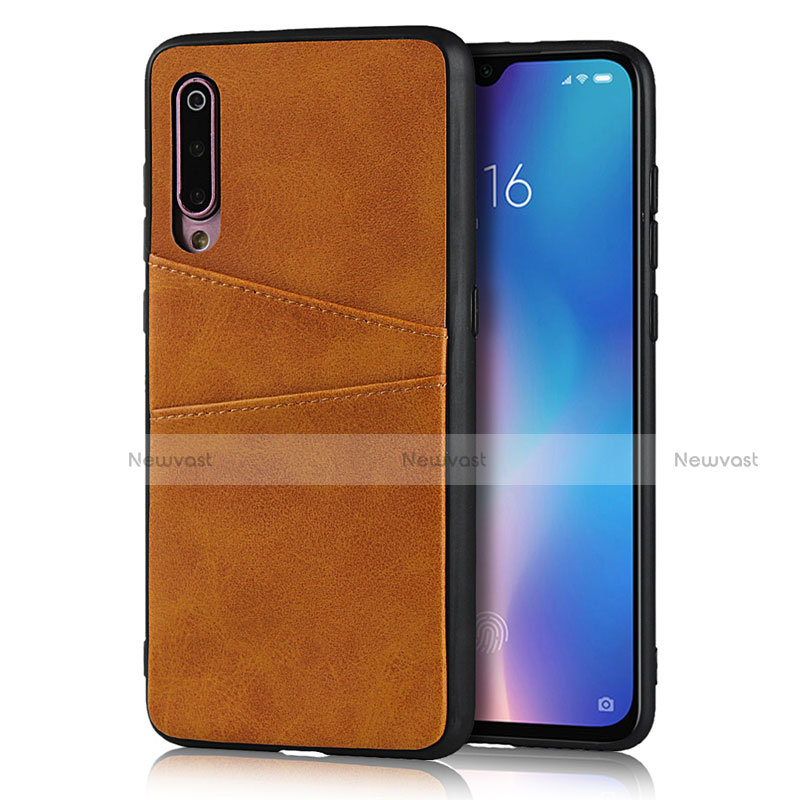 Soft Luxury Leather Snap On Case Cover for Xiaomi Mi 9 Pro 5G Orange