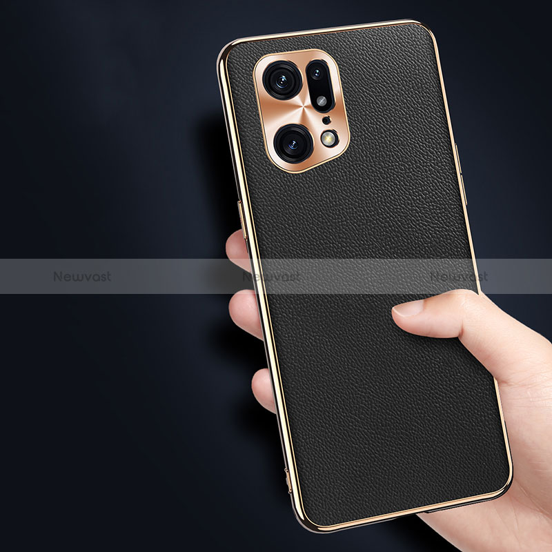Soft Luxury Leather Snap On Case Cover GS1 for Oppo Find X5 5G