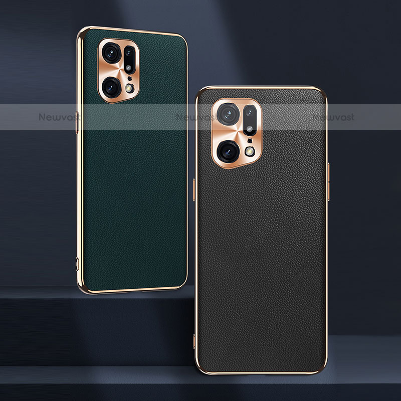 Soft Luxury Leather Snap On Case Cover GS1 for Oppo Find X5 Pro 5G