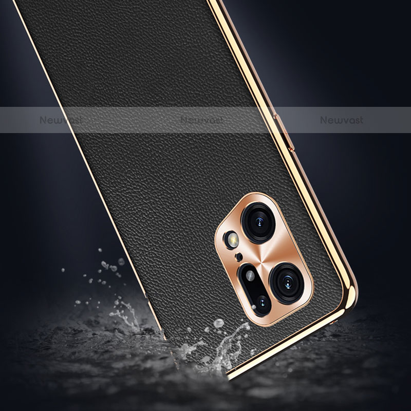 Soft Luxury Leather Snap On Case Cover GS1 for Oppo Find X5 Pro 5G