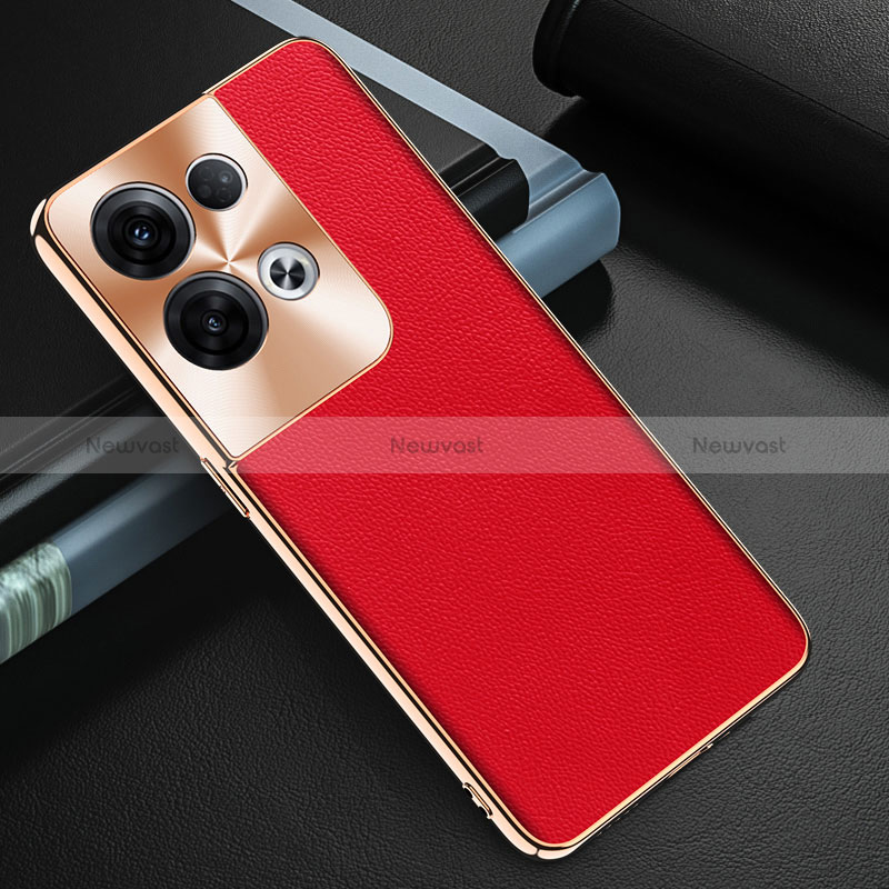 Soft Luxury Leather Snap On Case Cover GS1 for Oppo Reno8 Pro 5G Red