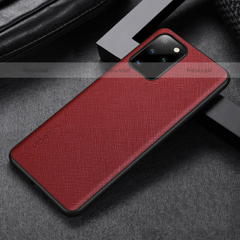 Soft Luxury Leather Snap On Case Cover GS1 for Samsung Galaxy S20 Red