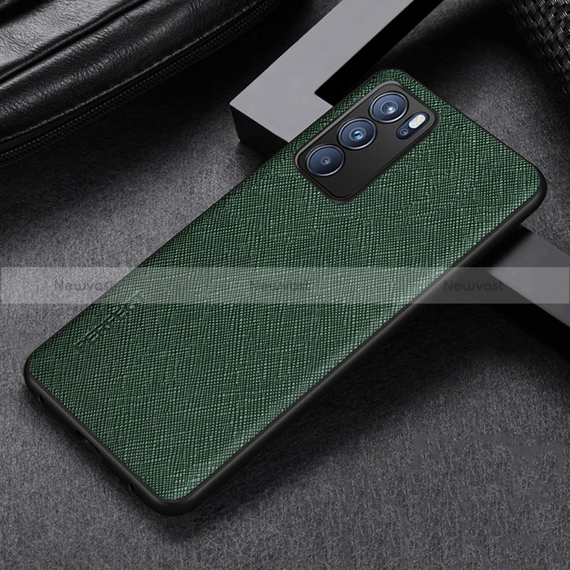 Soft Luxury Leather Snap On Case Cover GS2 for Oppo Reno6 Pro 5G India Green