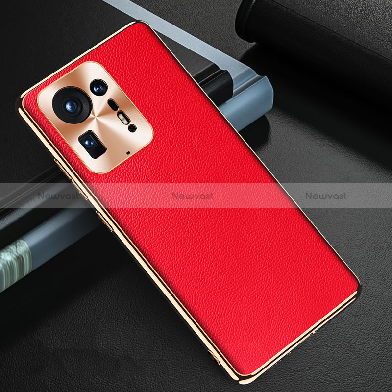 Soft Luxury Leather Snap On Case Cover GS2 for Xiaomi Mi Mix 4 5G Red