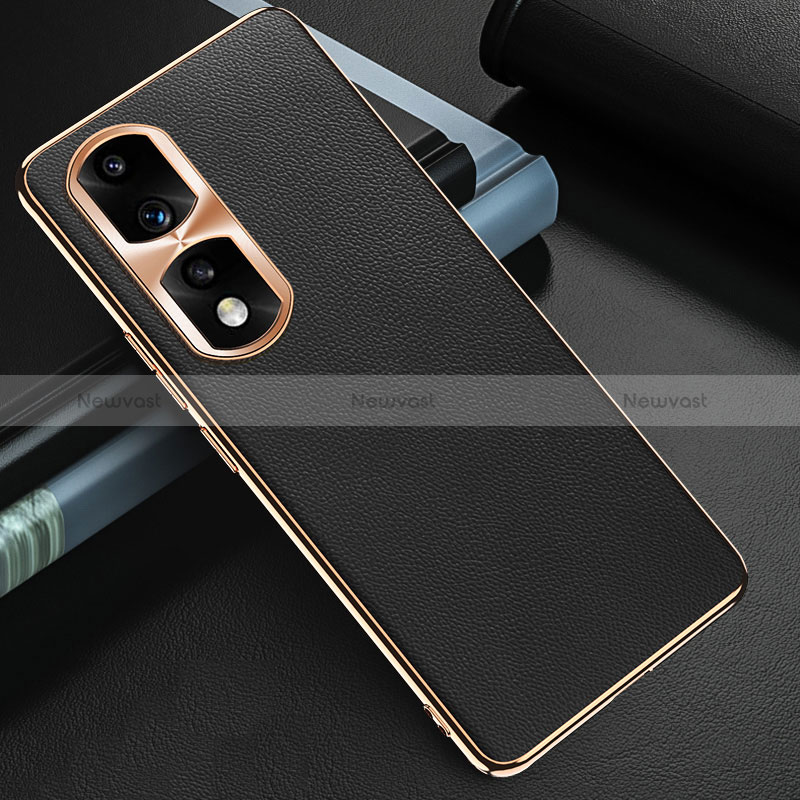 Soft Luxury Leather Snap On Case Cover GS3 for Huawei Honor 90 Pro 5G Black