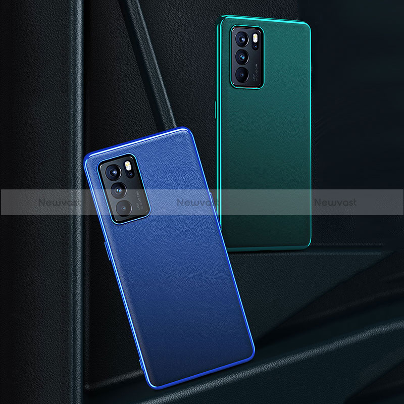 Soft Luxury Leather Snap On Case Cover GS3 for Oppo Reno6 Pro 5G India