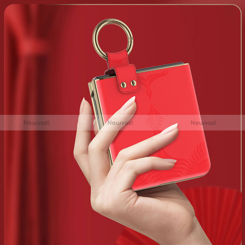 Soft Luxury Leather Snap On Case Cover GS4 for Oppo Find N2 Flip 5G
