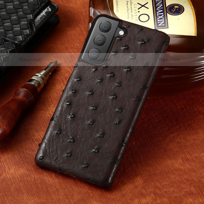 Soft Luxury Leather Snap On Case Cover HP1 for Samsung Galaxy S22 5G