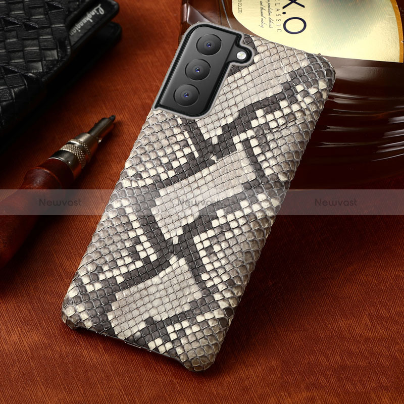 Soft Luxury Leather Snap On Case Cover HP1 for Samsung Galaxy S22 Plus 5G