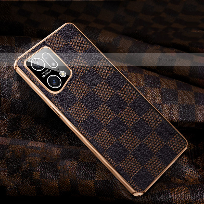 Soft Luxury Leather Snap On Case Cover JB1 for Oppo Find X5 Pro 5G