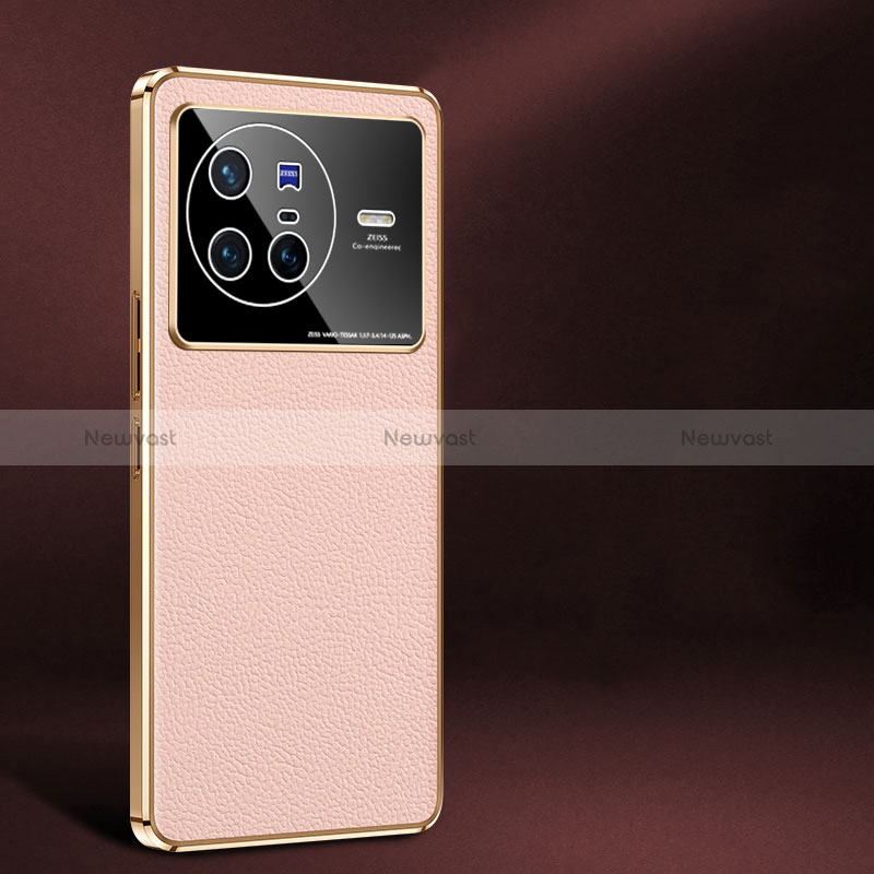 Soft Luxury Leather Snap On Case Cover JB2 for Vivo X80 5G