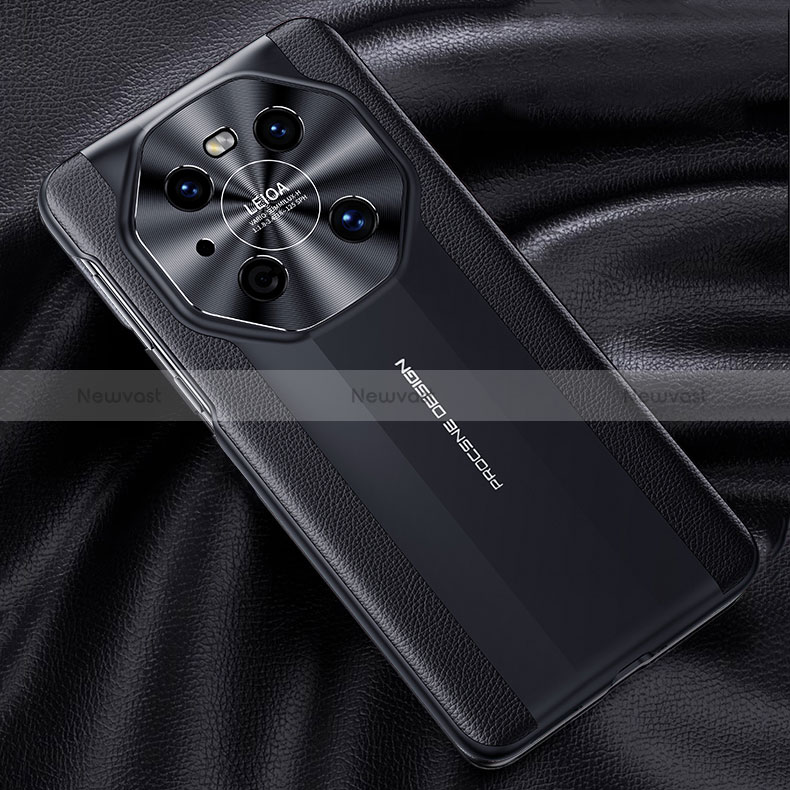 Soft Luxury Leather Snap On Case Cover JB5 for Huawei Mate 40 Pro Black