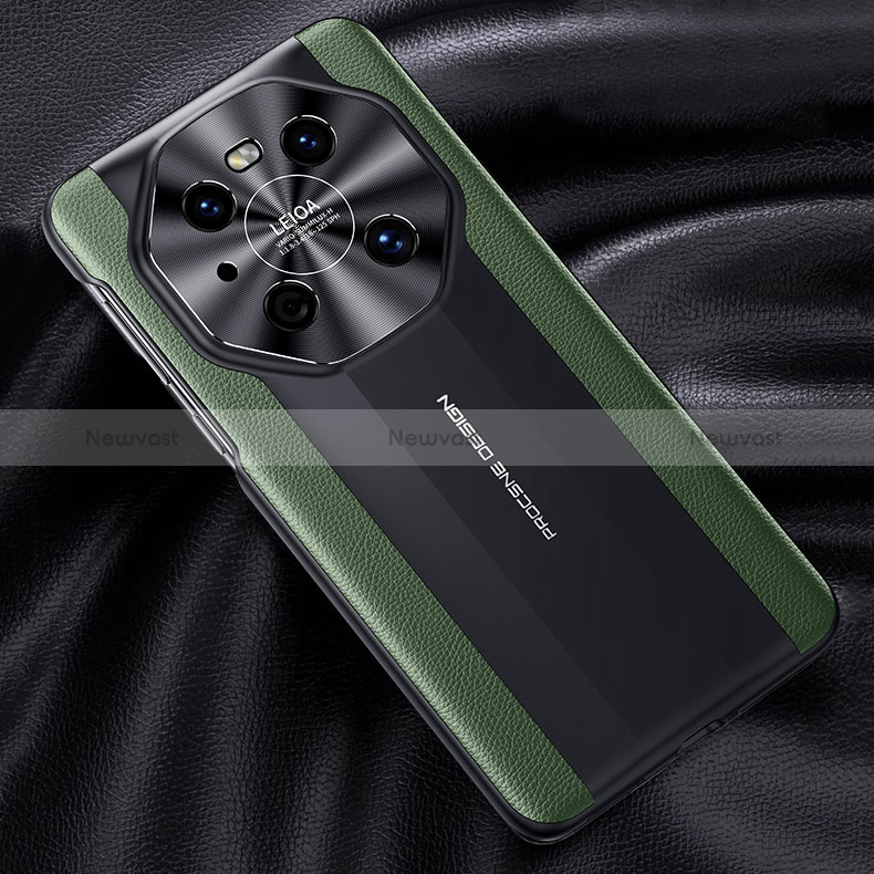 Soft Luxury Leather Snap On Case Cover JB5 for Huawei Mate 40 Pro Green