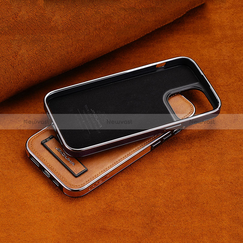 Soft Luxury Leather Snap On Case Cover JD2 for Apple iPhone 15 Pro Max