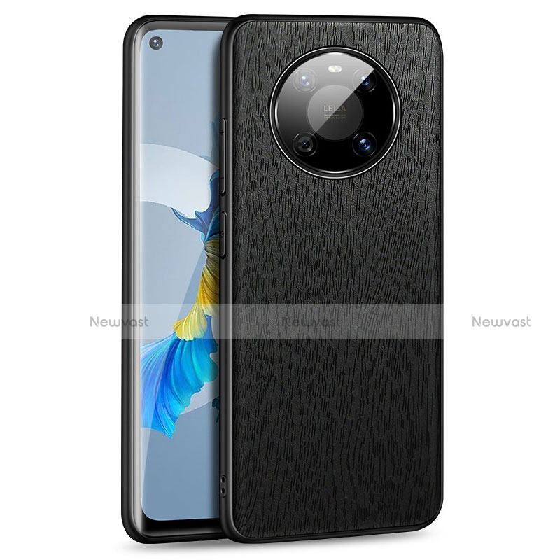 Soft Luxury Leather Snap On Case Cover K01 for Huawei Mate 40E 4G Black