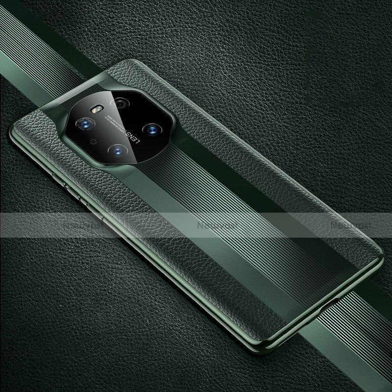 Soft Luxury Leather Snap On Case Cover K01 for Huawei Mate 40E Pro 4G Midnight Green