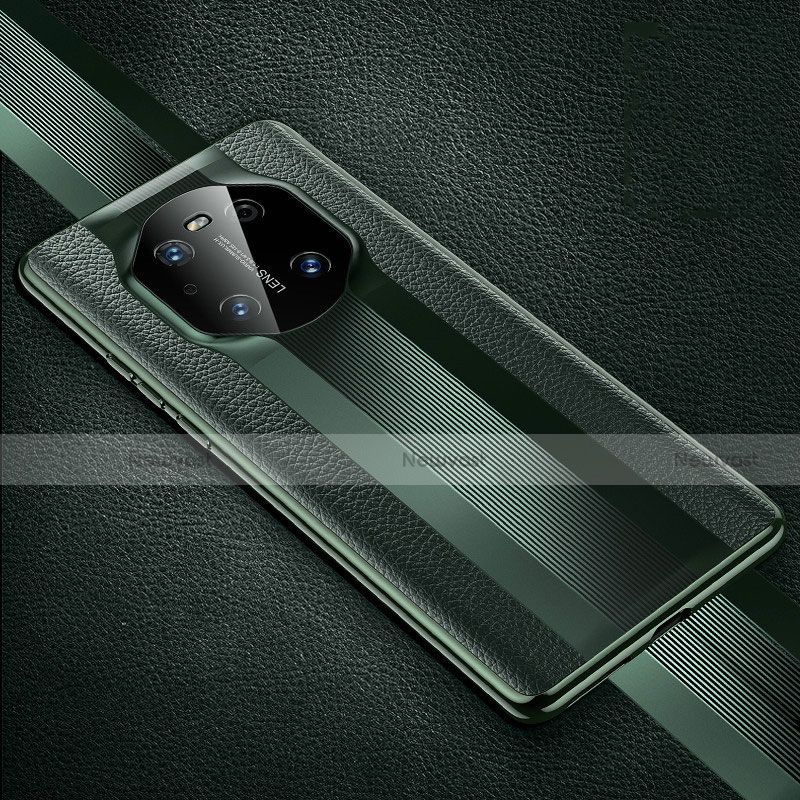 Soft Luxury Leather Snap On Case Cover K01 for Huawei Mate 40E Pro 5G Midnight Green