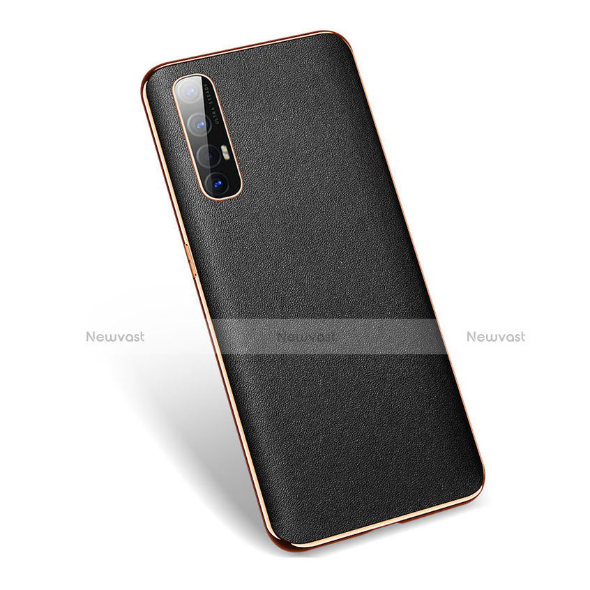 Soft Luxury Leather Snap On Case Cover L01 for Oppo Find X2 Neo Black