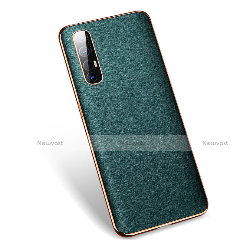 Soft Luxury Leather Snap On Case Cover L01 for Oppo Find X2 Neo Green
