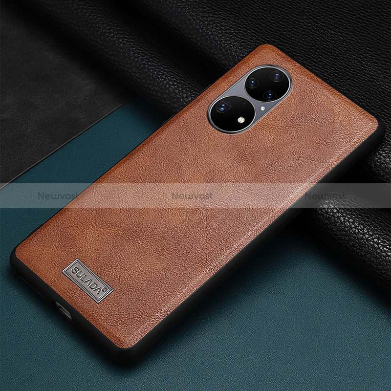 Soft Luxury Leather Snap On Case Cover LD2 for Huawei P50 Pro