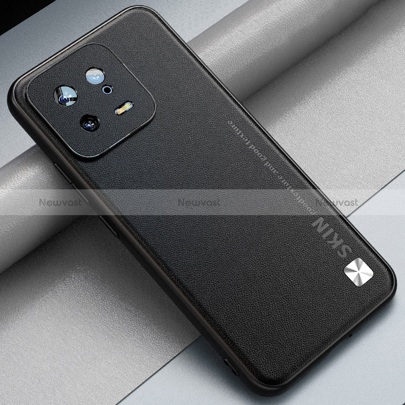 Soft Luxury Leather Snap On Case Cover LS2 for Xiaomi Mi 13 5G Black