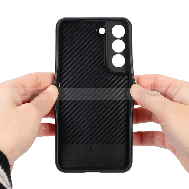 Soft Luxury Leather Snap On Case Cover M02T for Samsung Galaxy S22 Plus 5G