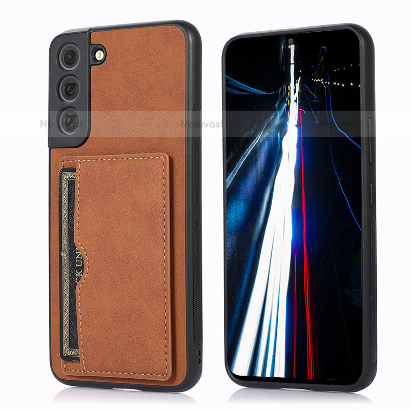 Soft Luxury Leather Snap On Case Cover M03T for Samsung Galaxy S21 Plus 5G