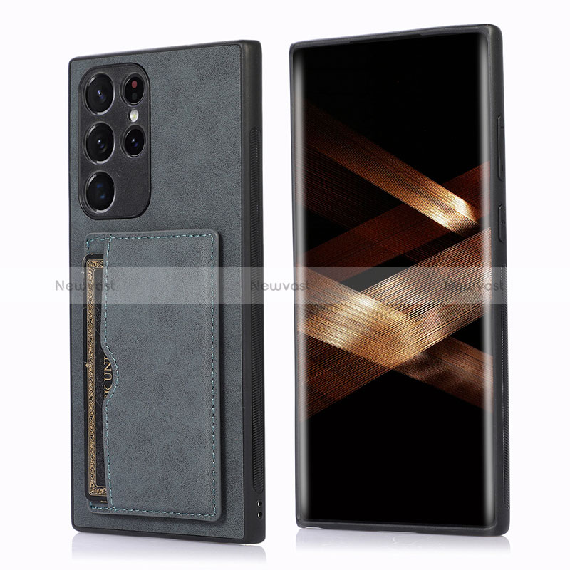 Soft Luxury Leather Snap On Case Cover M03T for Samsung Galaxy S24 Ultra 5G