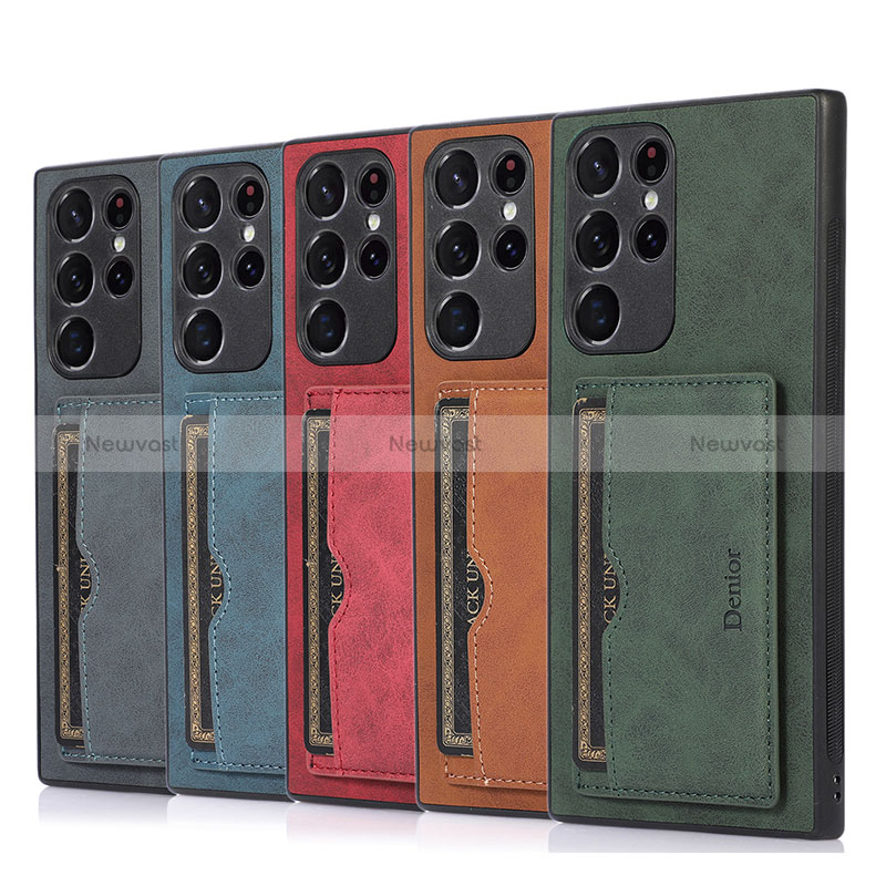 Soft Luxury Leather Snap On Case Cover M03T for Samsung Galaxy S24 Ultra 5G