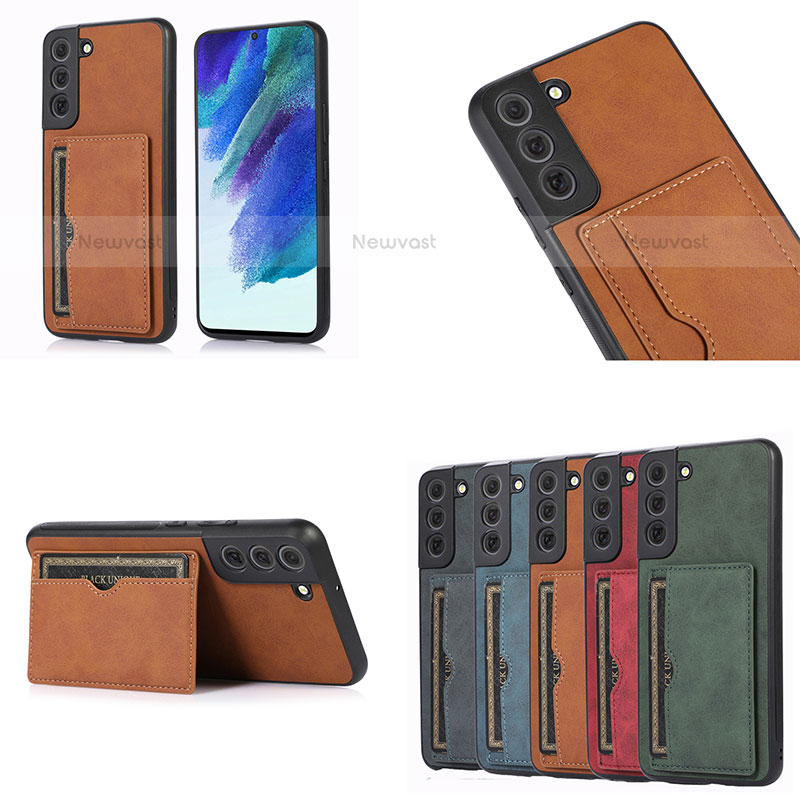 Soft Luxury Leather Snap On Case Cover M04T for Samsung Galaxy S21 Plus 5G