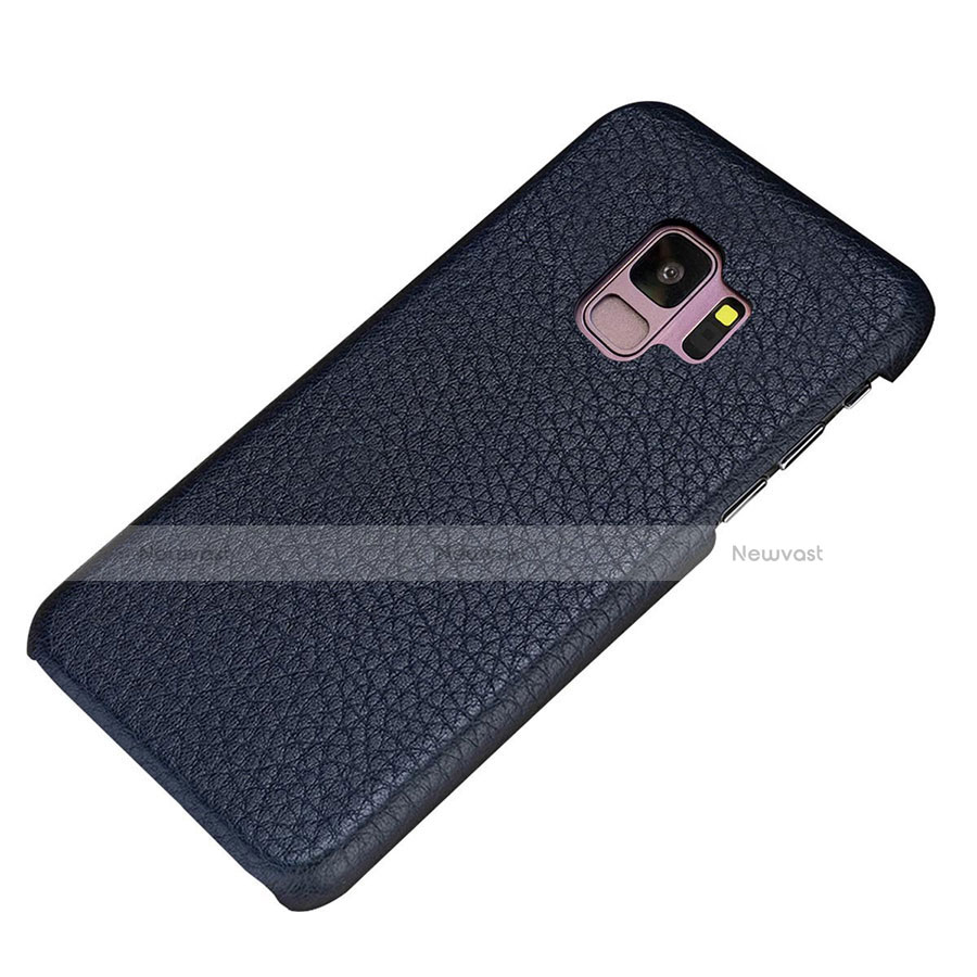 Soft Luxury Leather Snap On Case Cover P01 for Samsung Galaxy S9