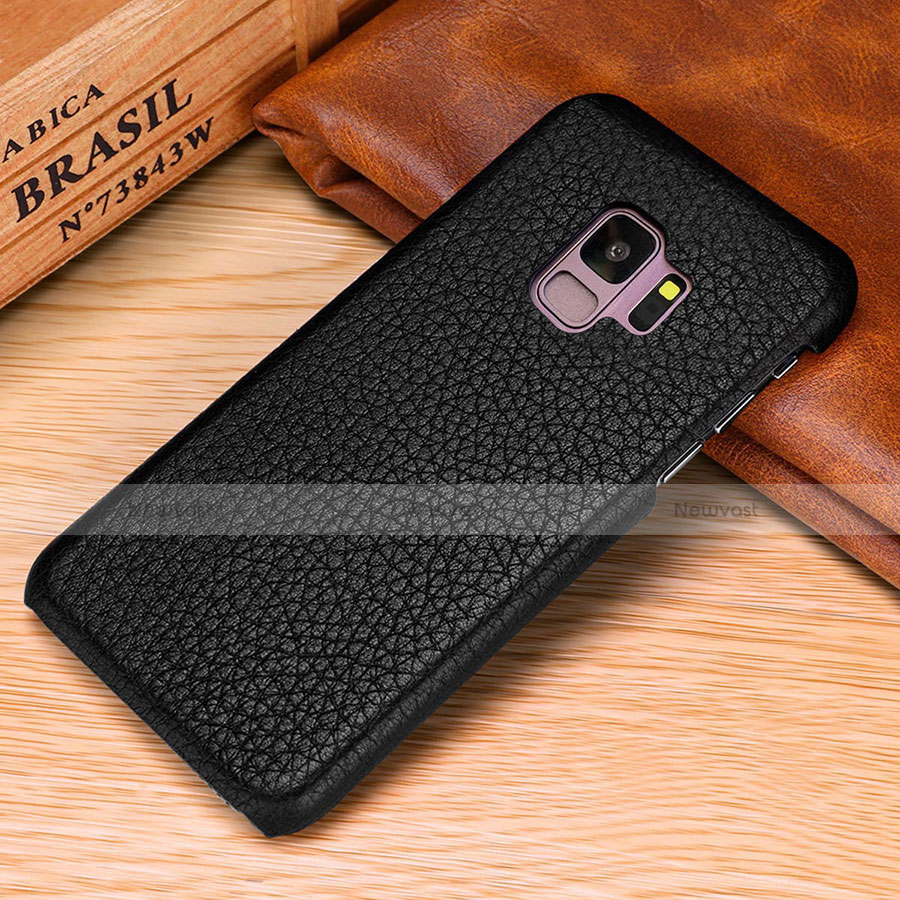 Soft Luxury Leather Snap On Case Cover P01 for Samsung Galaxy S9