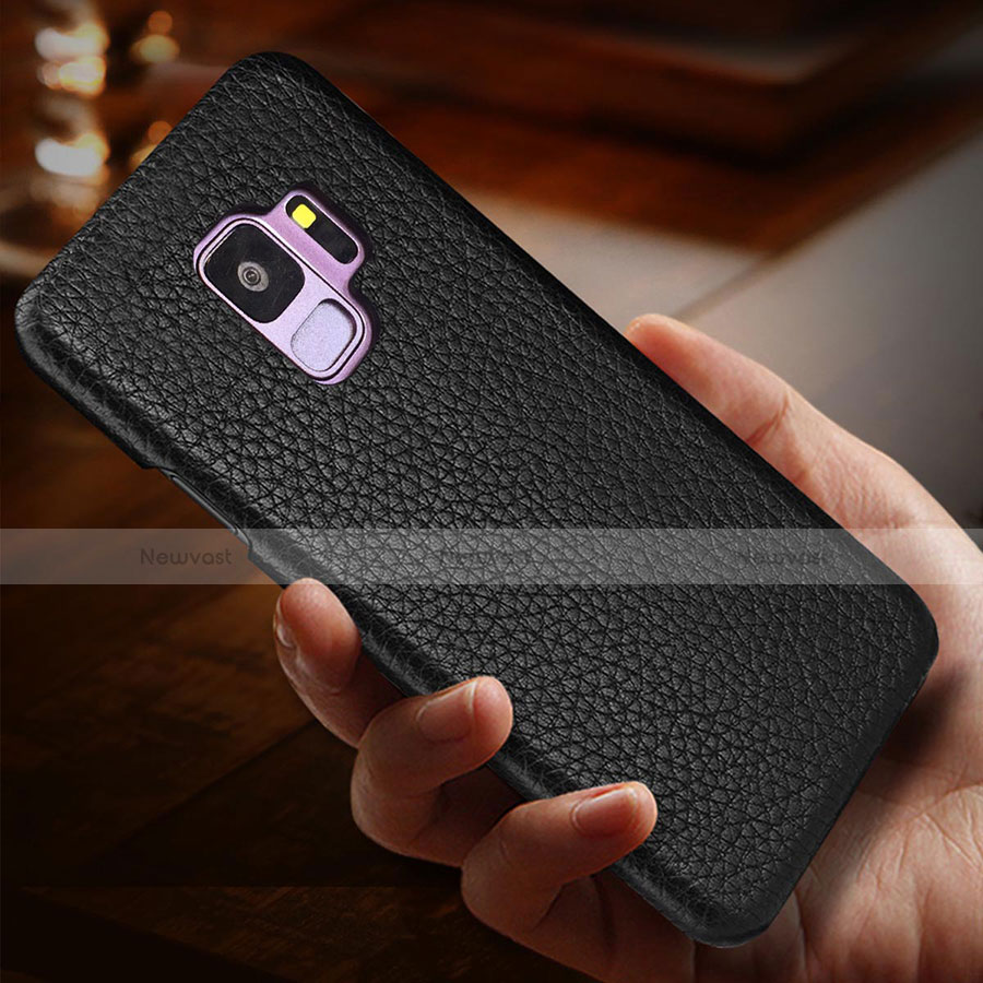 Soft Luxury Leather Snap On Case Cover P01 for Samsung Galaxy S9