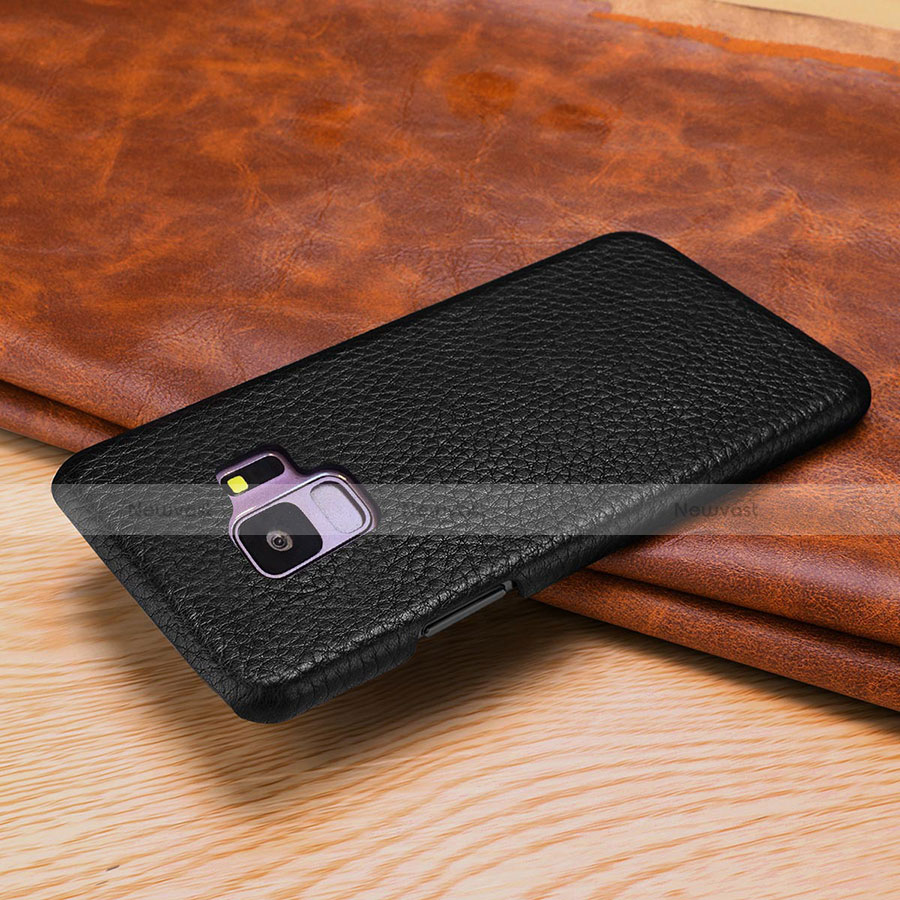 Soft Luxury Leather Snap On Case Cover P01 for Samsung Galaxy S9