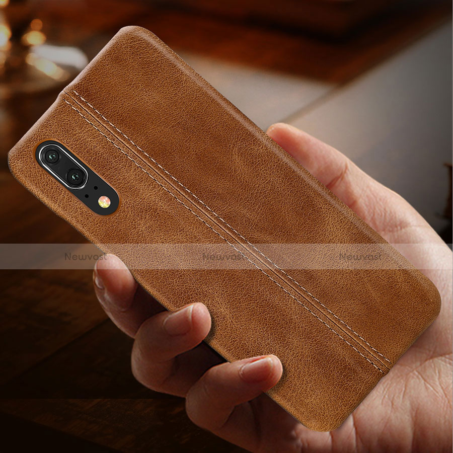 Soft Luxury Leather Snap On Case Cover P02 for Huawei P20