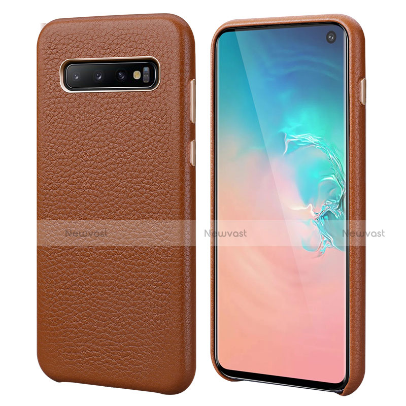 Soft Luxury Leather Snap On Case Cover P03 for Samsung Galaxy S10