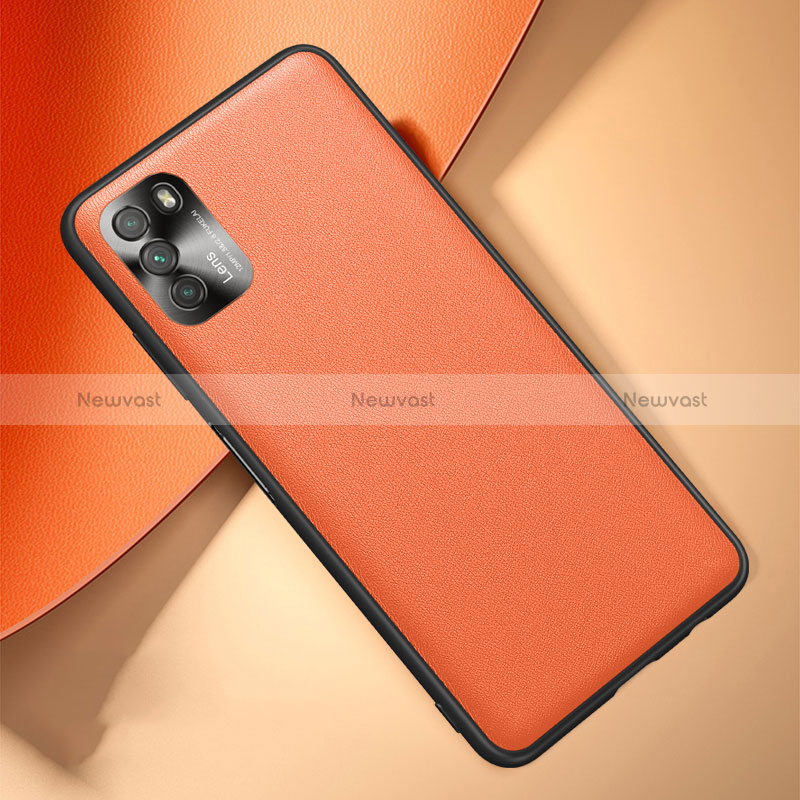 Soft Luxury Leather Snap On Case Cover QK1 for Xiaomi Poco M3 Orange