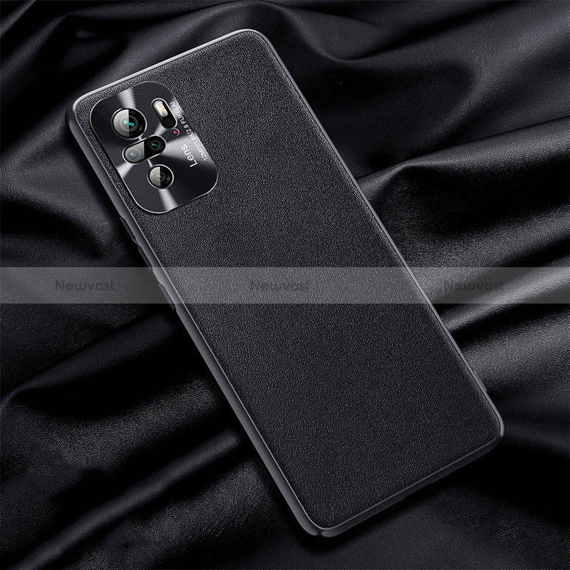 Soft Luxury Leather Snap On Case Cover QK1 for Xiaomi Poco M5S Black