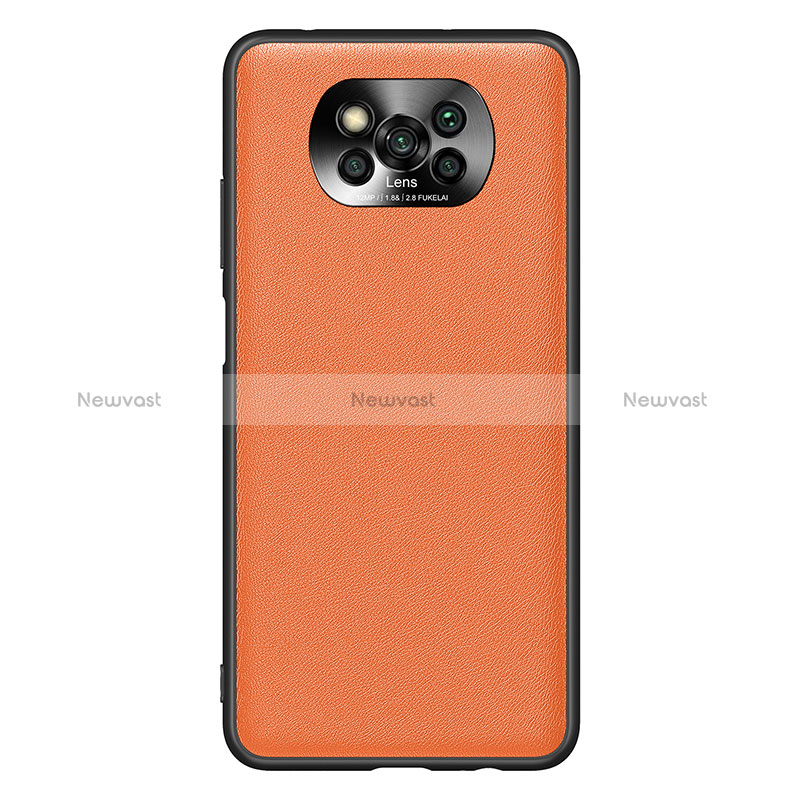 Soft Luxury Leather Snap On Case Cover QK1 for Xiaomi Poco X3 NFC Orange