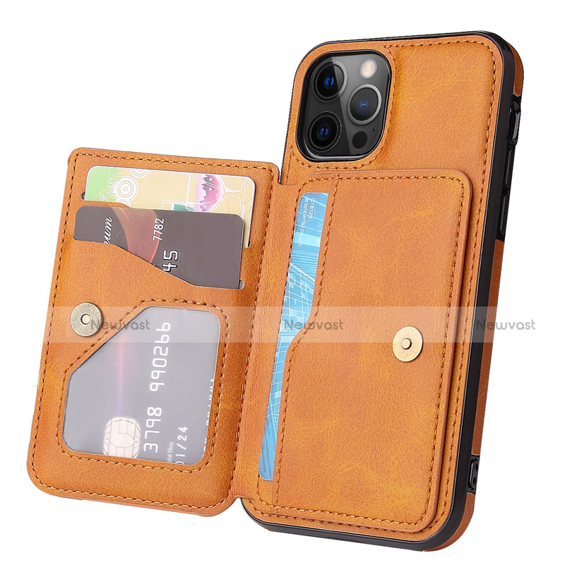 Soft Luxury Leather Snap On Case Cover R01 for Apple iPhone 12 Pro Max