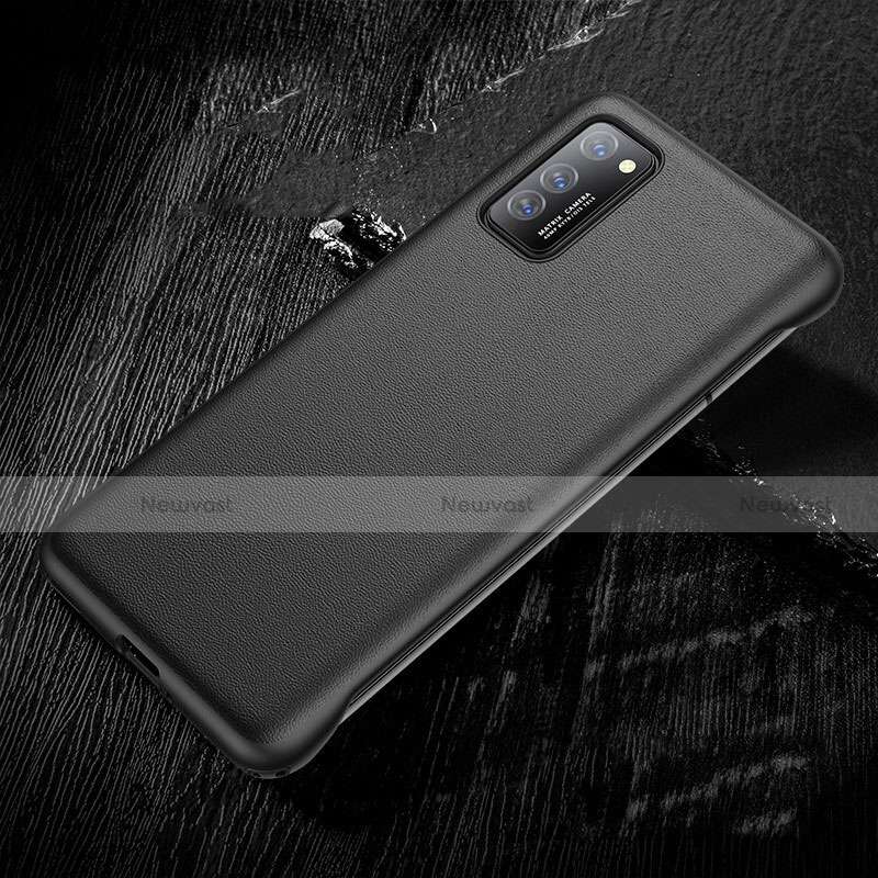 Soft Luxury Leather Snap On Case Cover R01 for Huawei Honor View 30 5G Black