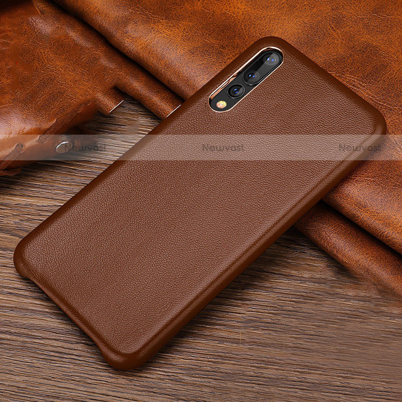 Soft Luxury Leather Snap On Case Cover R01 for Huawei P20 Pro