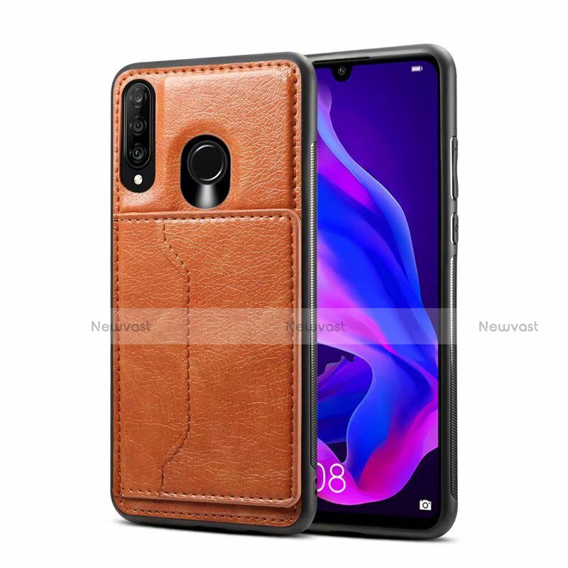 Soft Luxury Leather Snap On Case Cover R01 for Huawei P30 Lite