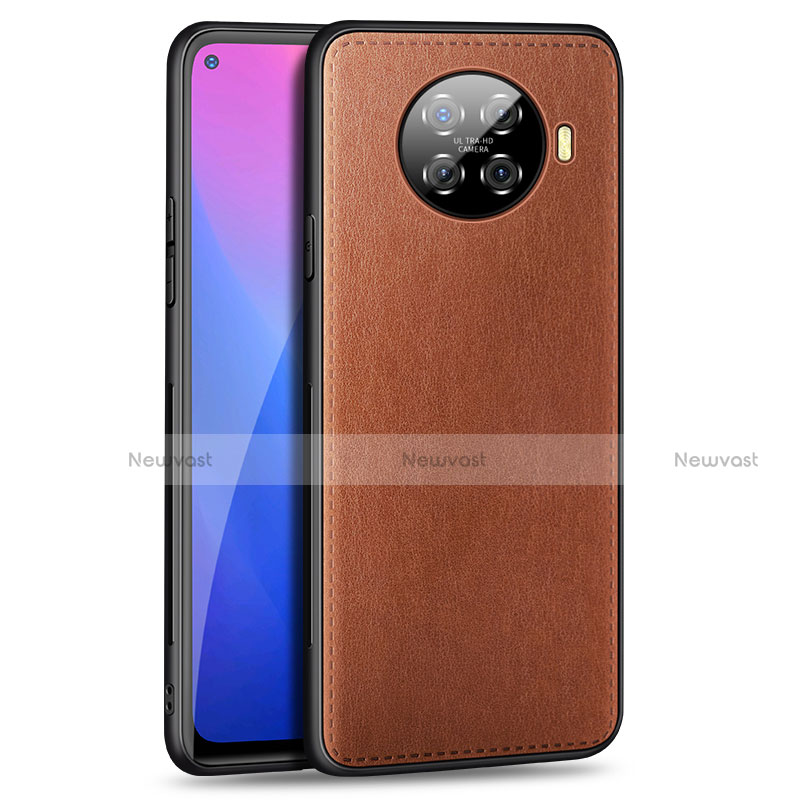 Soft Luxury Leather Snap On Case Cover R01 for Oppo Ace2 Brown